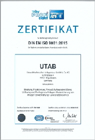DIN EN ISO-Zertifikat-UTAB
